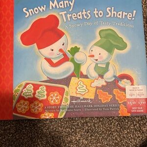 Brand new Hallmark Snowman Baking Adventure Book - Red and Green